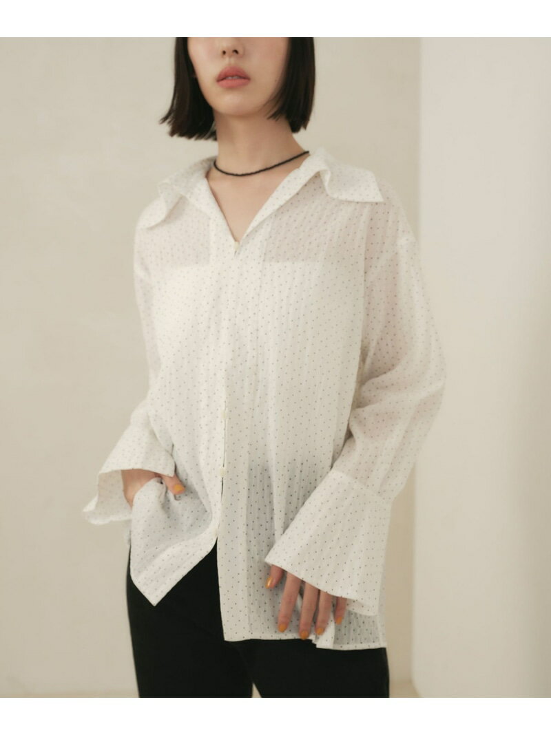 Rakuten - ＜EMMEL REFINES＞EM ドット セミシアー シャツ EMMEL REFINES ユナイテッドアローズ グリーンレーベルリラクシング トップス シャツ・ブラウス ホワイト【送料無料】[Rakuten Fashion]