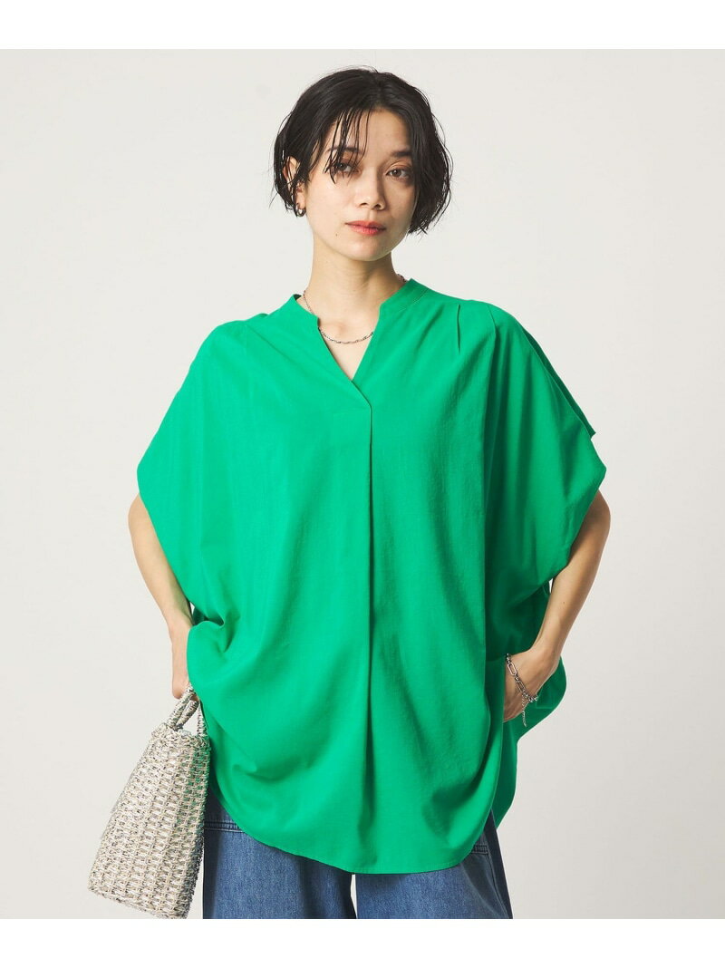 乐天商城 - [size SHORTあり]ショルダー タック スキッパー ブラウス UNITED ARROWS green label relaxing ユナイテッドアローズ グリーンレーベルリラクシング トップス シャツ・ブラウス ホワイト ネイビー【送料無料】[Rakuten Fashion]