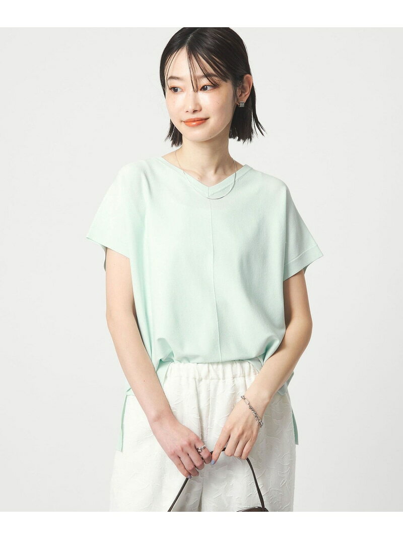 Rakuten - Vネック プルオーバー ニット ウォッシャブル 接触冷感 UVカット UNITED ARROWS green label relaxing ユナイテッドアローズ グリーンレーベルリラクシング トップス ニット ブラック ホワイト ブラウン【先行予約】*【送料無料】[Rakuten Fashion]