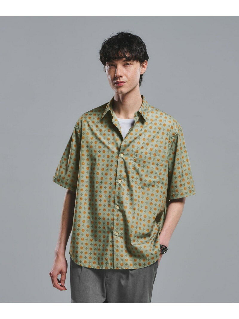 乐天商城 - ALFONS MUCHA ジャストルーズ 半袖 シャツ UNITED ARROWS green label relaxing ユナイテッドアローズ グリーンレーベルリラクシング トップス シャツ・ブラウス グリーン【送料無料】[Rakuten Fashion]