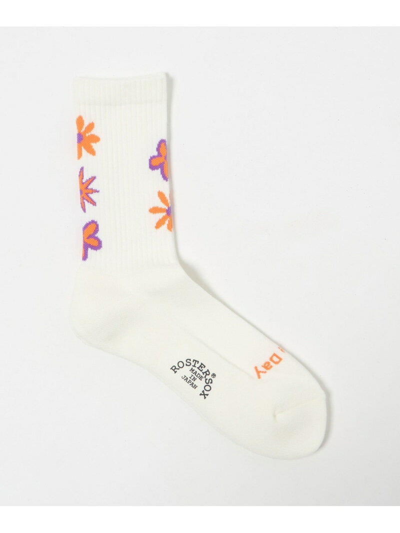 乐天商城 - 【別注】＜ROSTER SOX＞GLR フラワー ソックス UNITED ARROWS green label relaxing ユナイテッドアローズ グリーンレーベルリラクシング 靴下・レッグウェア 靴下 ホワイト ブラック グレー[Rakuten Fashion]