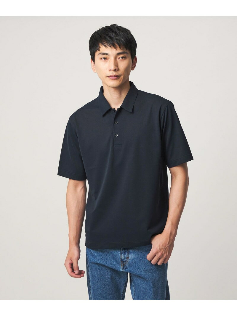 アイスコットン カノコ ポロシャツ -接触冷感- UNITED ARROWS green label relaxing ユナイテッドアローズ グリーンレーベルリラクシング トップス ポロシャツ ブラウン ネイビー グレー