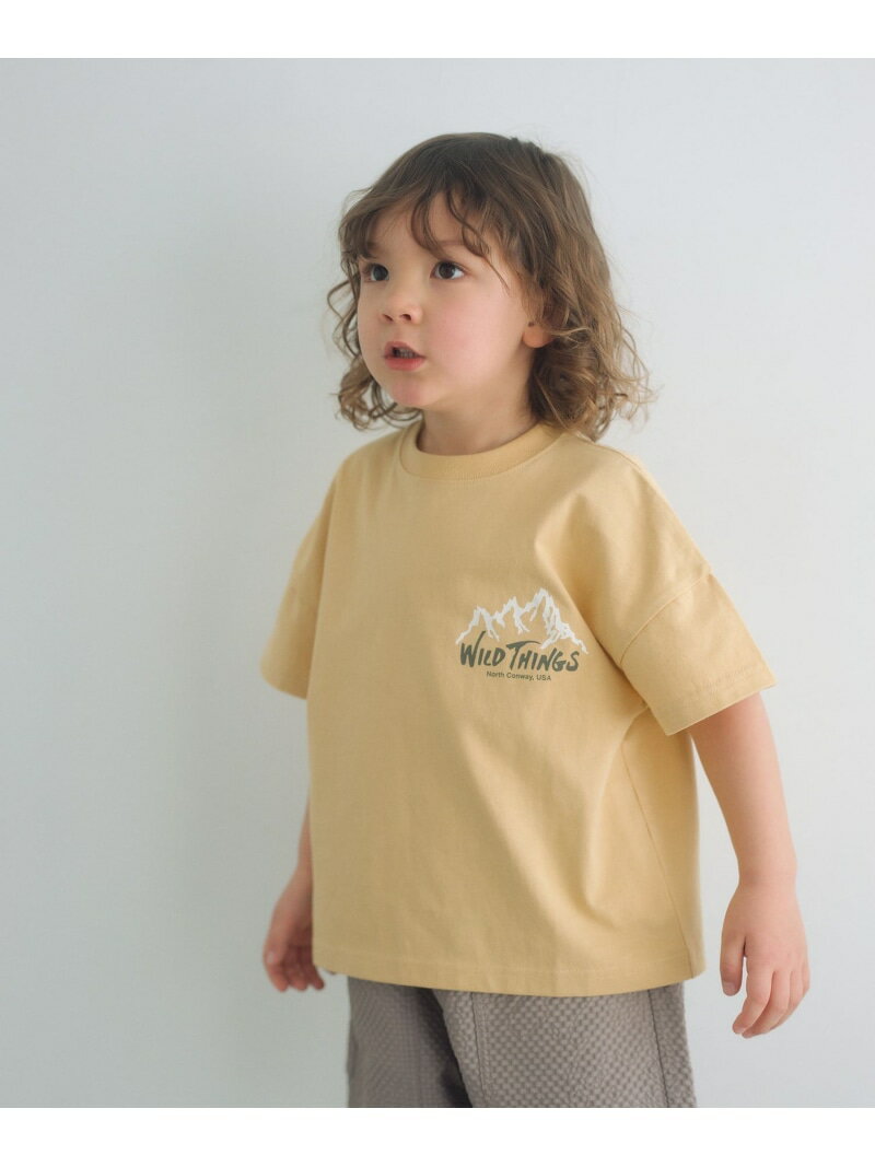 Rakuten - 【SALE／10%OFF】【別注】＜WILD THINGS＞ マウンテン ショートスリーブ Tシャツ / キッズ 110cm-130cm UNITED ARROWS green label relaxing ユナイテッドアローズ グリーンレーベルリラクシング トップス カットソー・Tシャツ イエロー グレー グ【RBA_E】[Rakuten Fashion]
