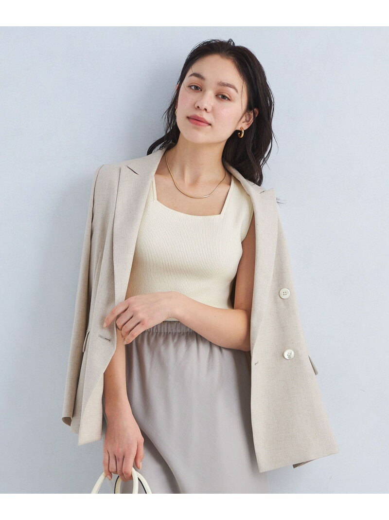 【SALE／50%OFF】シャーリー スクエアネック ノースリーブ ニット -ウォッシャブル- UNITED ARROWS green label relaxing ユナイテッドアローズ グリーンレーベルリラクシング トップス ニット イエロー ブラック ホワイト ベージュ【RBA_E】[Rakuten Fashion]のサムネイル