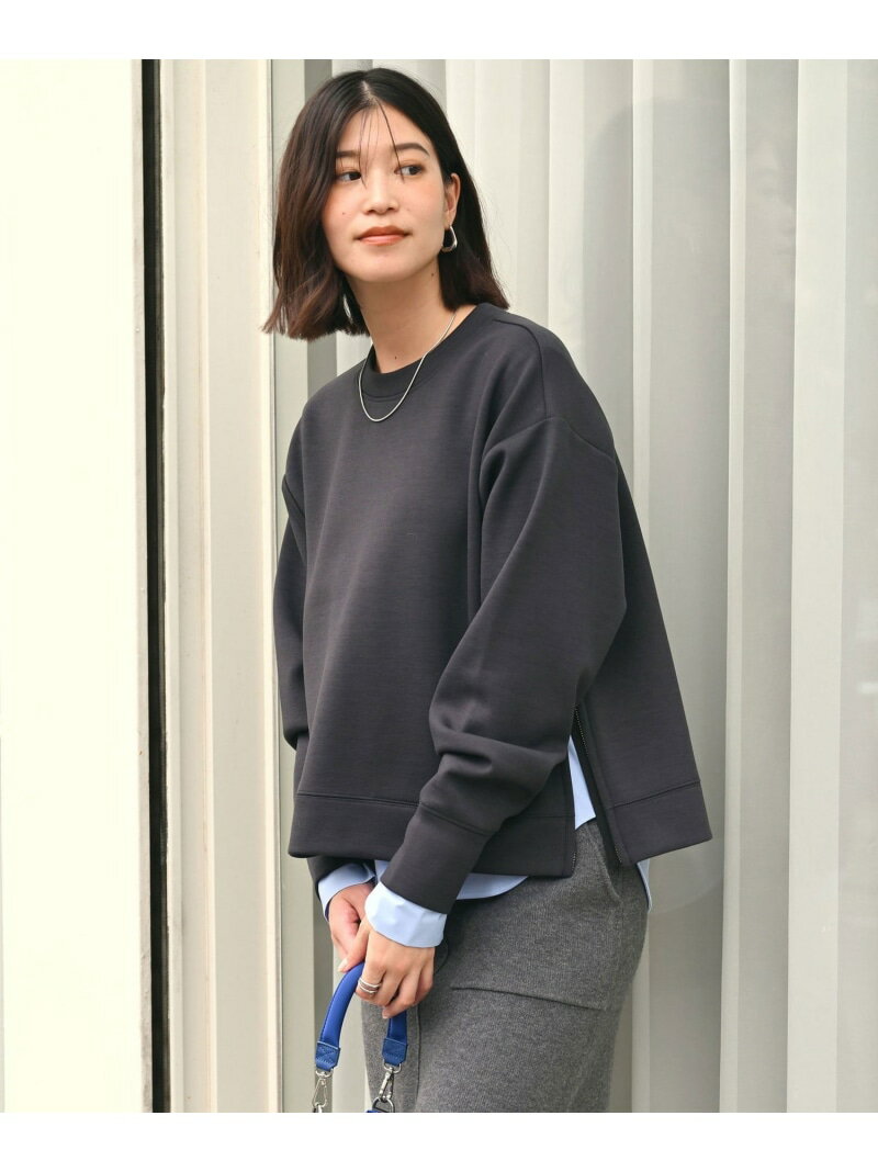 【SALE／10%OFF】【WEB限定】＜at ease＞ダンボール スリット プルオーバー カットソー UNITED ARROWS green label relaxing ユナイテッドアローズ グリーンレーベルリラクシング トップス カットソー・Tシャツ グレー ホワイト【RBA_E】【送料無料】[Rakuten Fashion]のサムネイル