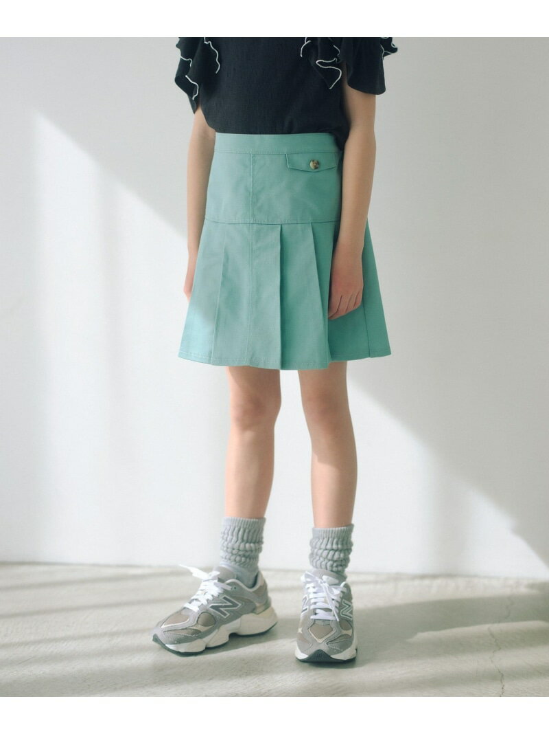 乐天商城 - ツイルプリーツ キュロット スカート / キッズ 100cm-160cm UNITED ARROWS green label relaxing ユナイテッドアローズ グリーンレーベルリラクシング スカート その他のスカート ベージュ ネイビー グリーン[Rakuten Fashion]
