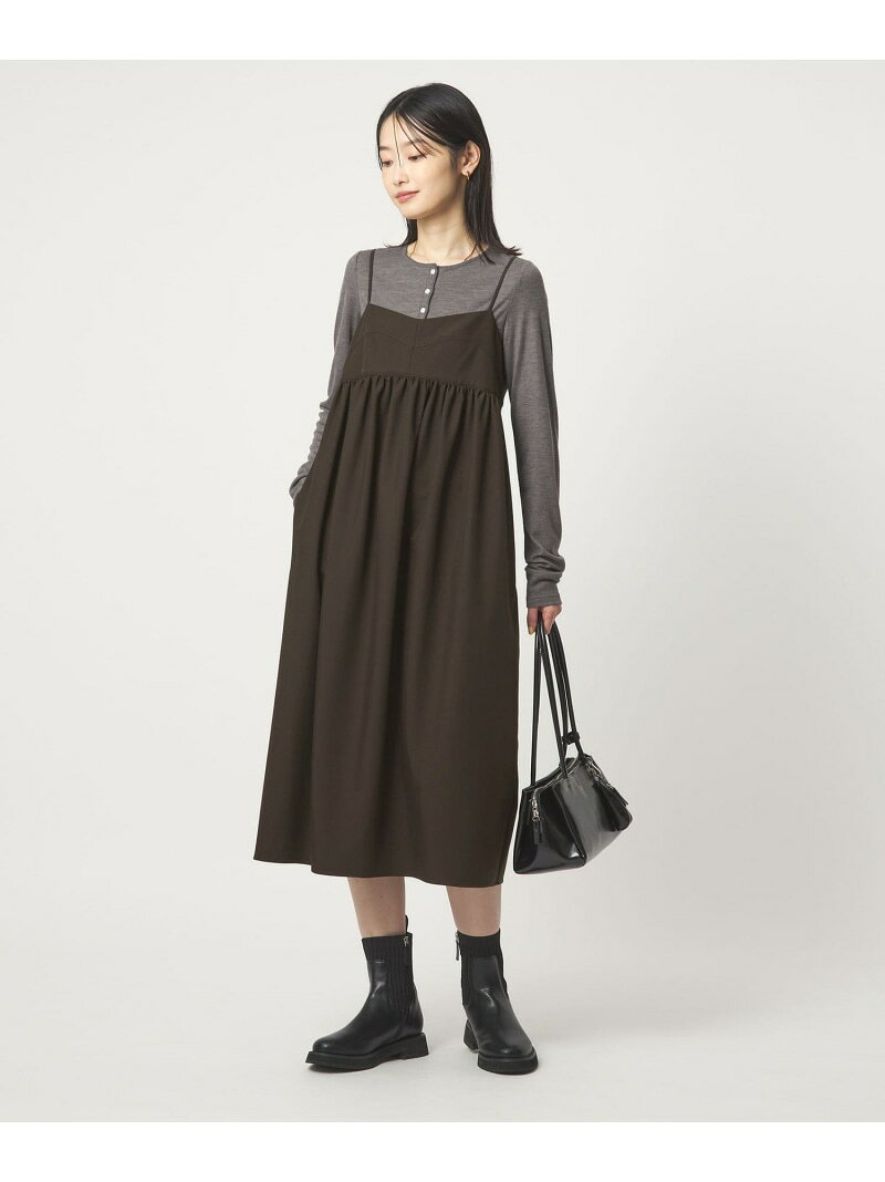 【SALE／40%OFF】【別注】＜PROTAGONISTA＞キャミソール ワンピース UNITED ARROWS green label relaxing ユナイテッドアローズ グリーンレーベルリラクシング ワンピース・ドレス ワンピース ブラック ブラウン【RBA_E】【送料無料】[Rakuten Fashion] greenlabelrelaxing-10065966 green label relaxing サンプル画像2