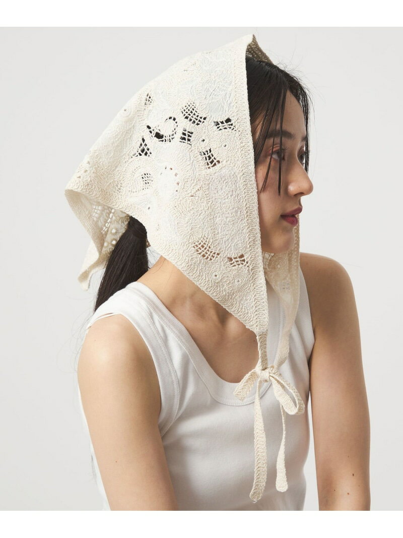 Rakuten - レース バブーシュカ UNITED ARROWS green label relaxing ユナイテッドアローズ グリーンレーベルリラクシング アクセサリー・腕時計 その他のアクセサリー・腕時計 ブラック ホワイト[Rakuten Fashion]