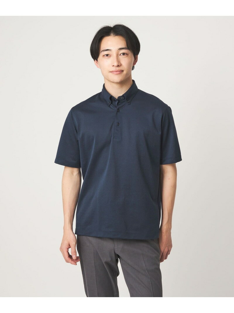 Rakuten - コットン ポリエステル ジャカード ナロー ボタンダウン ポロシャツ UNITED ARROWS green label relaxing ユナイテッドアローズ グリーンレーベルリラクシング トップス ポロシャツ ベージュ グレー ネイビー【送料無料】[Rakuten Fashion]