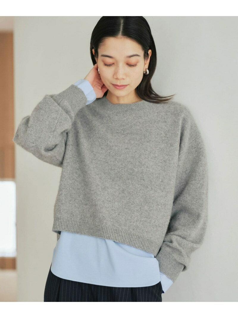 FOXブレンド ラメ フォルム ドルマン ニット プルオーバー UNITED ARROWS green label relaxing ユナイテッドアローズ グリーンレーベルリラクシング トップス ニット グレー ネイビー ベージュ ホワイト【送料無料】[Rakuten Fashion]のサムネイル