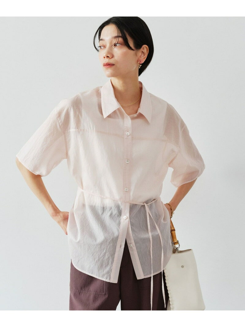 乐天商城 - 【結論シリーズ】リボンハイウエストシャツ[size SHORTあり] UNITED ARROWS green label relaxing ユナイテッドアローズ グリーンレーベルリラクシング トップス シャツ・ブラウス ブラック ホワイト ピンク ブルー【送料無料】[Rakuten Fashion]