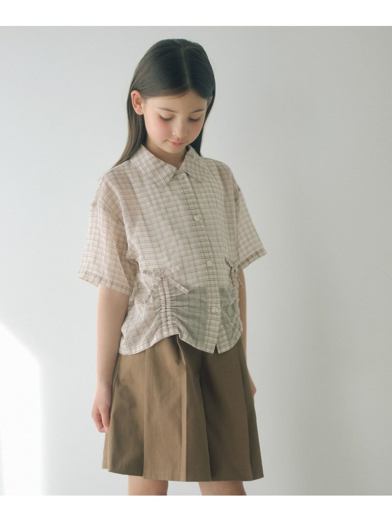 Rakuten - シースルー チェック シャツ / キッズ 140cm-160cm UNITED ARROWS green label relaxing ユナイテッドアローズ グリーンレーベルリラクシング トップス シャツ・ブラウス ホワイト ブルー[Rakuten Fashion]