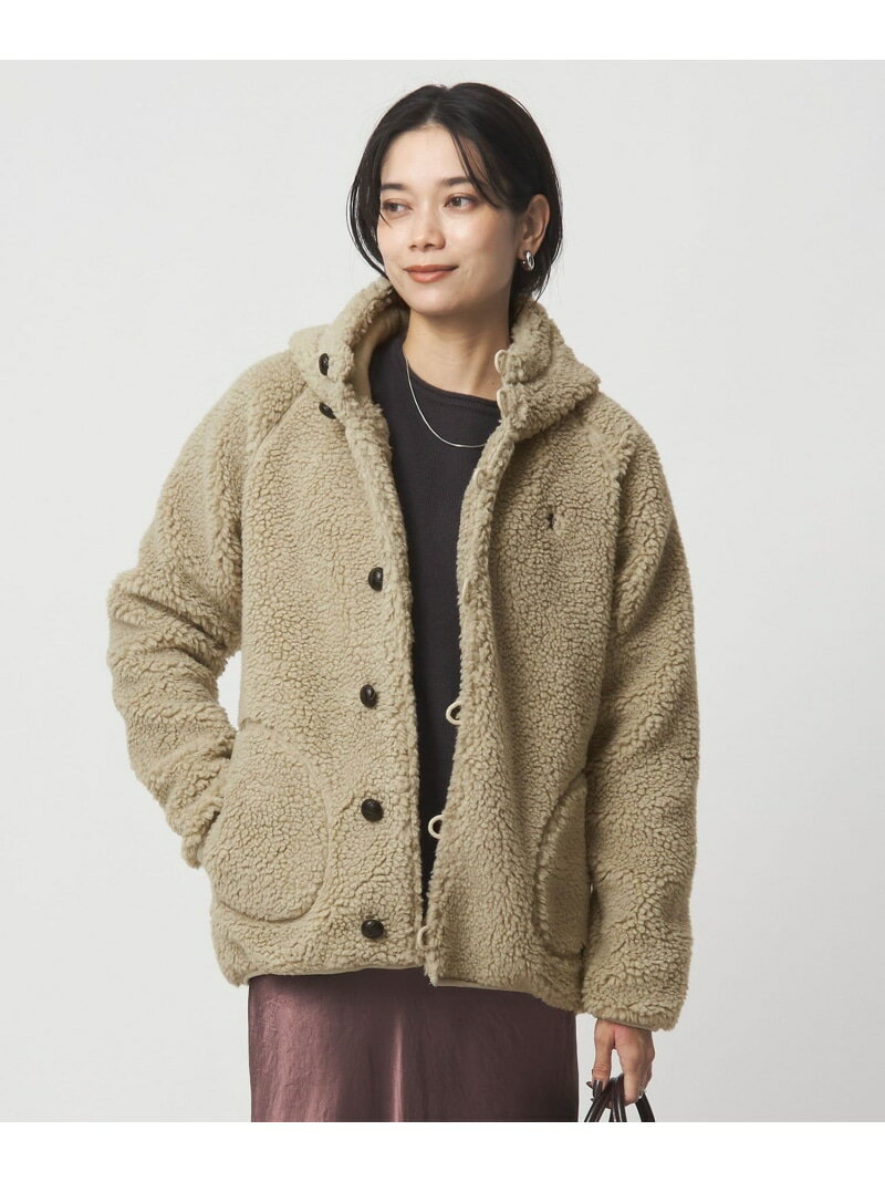 【新品未使用タグ付き】グリーンレーベルリラクシング　今季ボアブルゾン size SHORTあり］ボア ノーカラー ブルゾン｜グリーンレーベル