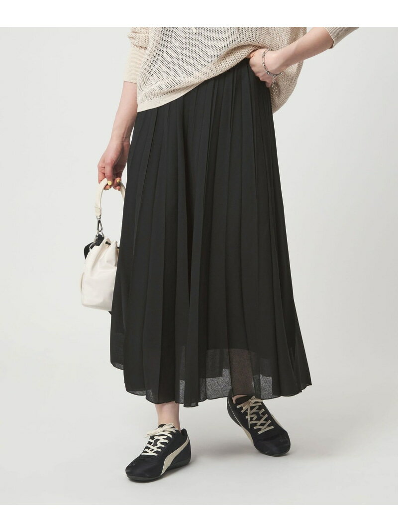 シアー ガーゼ プリーツスカート UNITED ARROWS green label relaxing ユナイテッ...