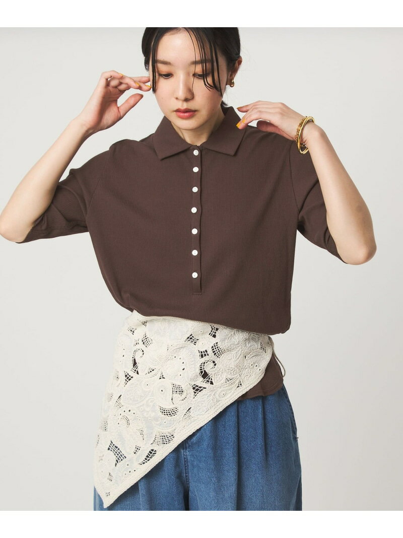 【WEB限定】＜at ease＞シアーテレコ エリツキ カットソー UNITED ARROWS green la...