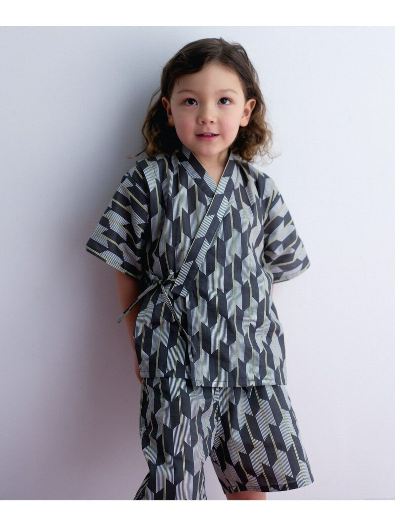 Jinbei Modern Yabane / Kids UNITED ARROWS green label relaxing (Lucky Bag/Gift/Other) Gray White [Free Shipping] [Rakuten Fashion]