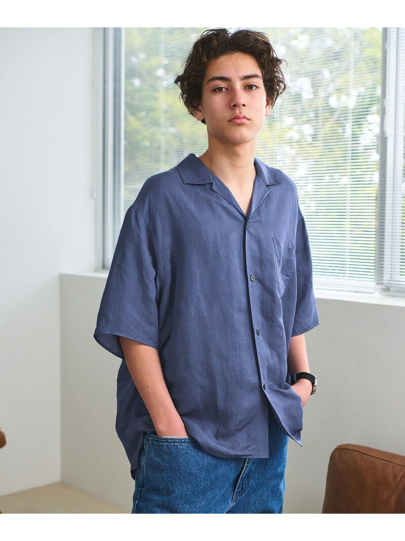 Rakuten - ウォッシュド オープンカラー 半袖 シャツ UNITED ARROWS green label relaxing ユナイテッドアローズ グリーンレーベルリラクシング トップス シャツ・ブラウス ネイビー【送料無料】[Rakuten Fashion]