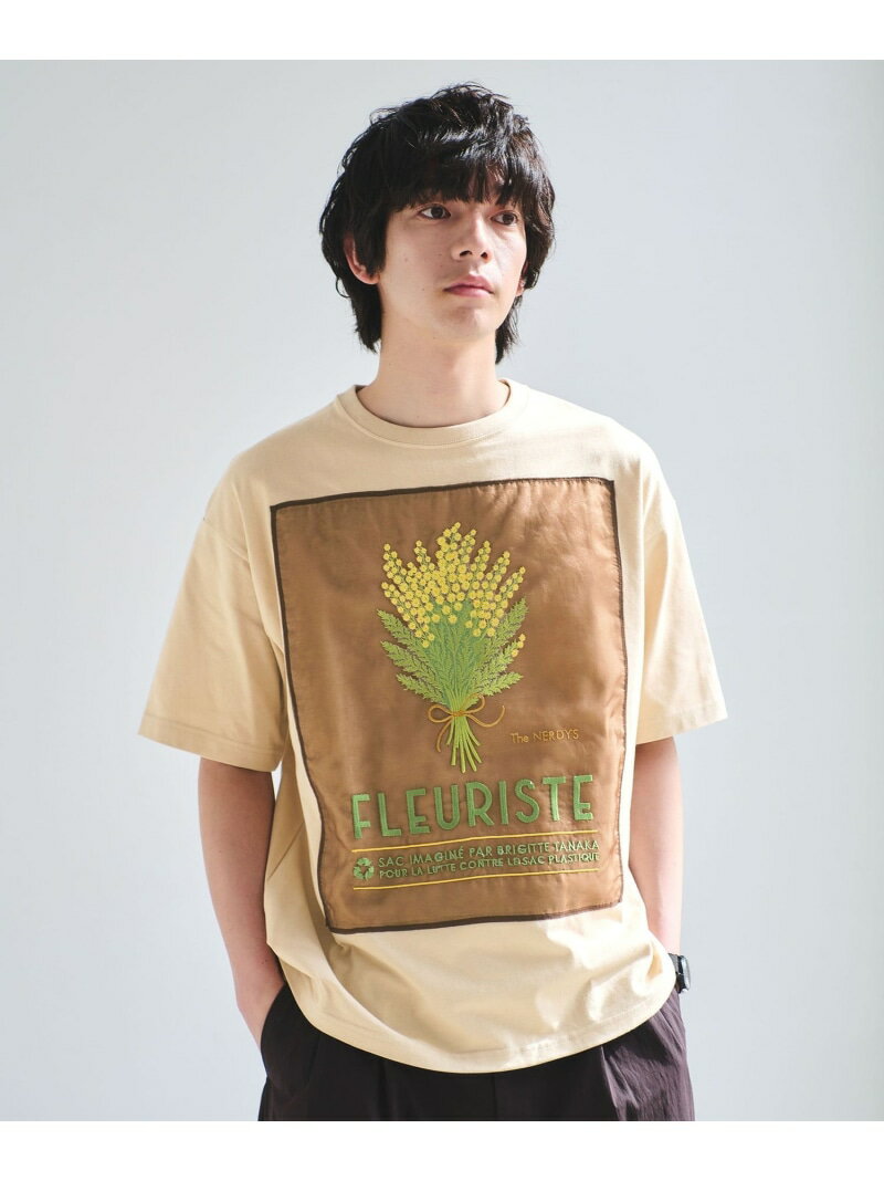 ＜THE NERDYS*BRIGITTE TANAKA*GLR＞半袖Tシャツ UNITED ARROWS green label relaxing ユナイテッドアローズ グリーンレーベルリラクシング トップス カットソー・Tシャツ ベージュ ブラック ホワイト