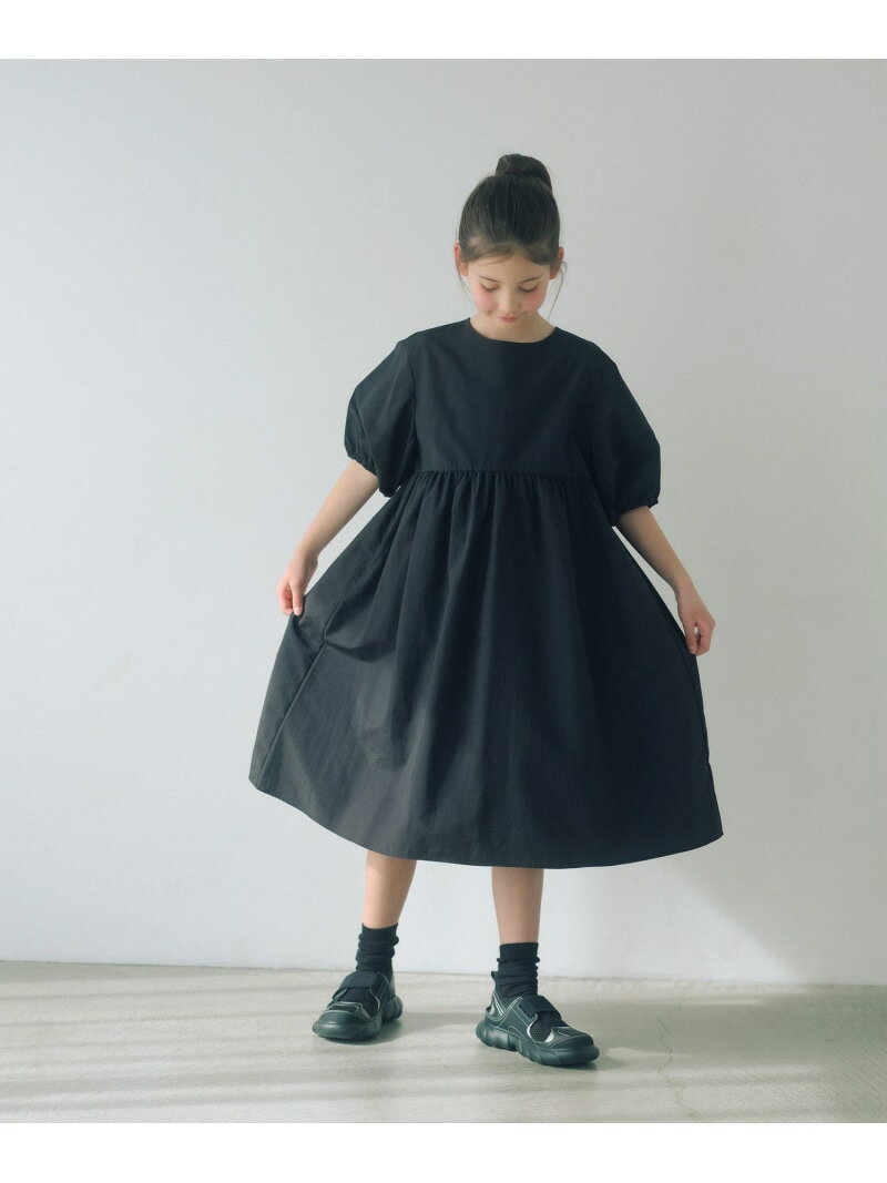 乐天商城 - バックリボン タッサー ワンピース / キッズ 140cm-160cm UNITED ARROWS green label relaxing ユナイテッドアローズ グリーンレーベルリラクシング ワンピース・ドレス ワンピース ブラック オレンジ グリーン【送料無料】[Rakuten Fashion]