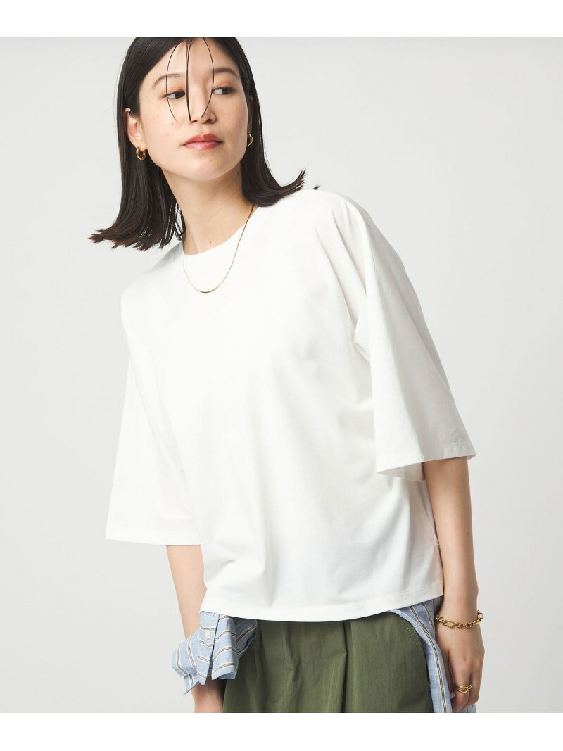 【SALE／30%OFF】【WEB限定】＜at ease＞ドルマン カットソー 接触冷感 UNITED ARROWS green label relaxing ユナイテッドアローズ グリーンレーベルリラクシング トップス カットソー・Tシャツ ブルー ブラック ホワイト ブラウン【RBA_E】[Rakuten Fashion] greenlabelrelaxing-10067327 green label relaxing サンプル画像2