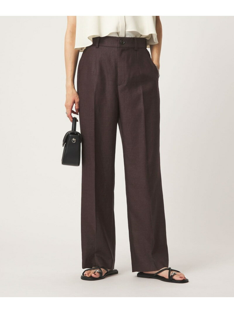 樂天商城 - [size SHORT/TALLあり]リネンライク セミフレア パンツ UNITED ARROWS green label relaxing ユナイテッドアローズ グリーンレーベルリラクシング パンツ その他のパンツ ブラウン グレー【先行予約】*【送料無料】[Rakuten Fashion]