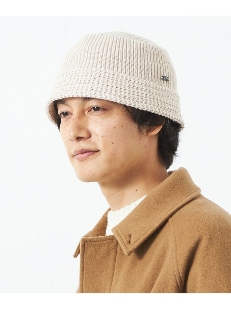 GLR ロゴ ニット バケットハット UNITED ARROWS green label relaxing ユナイテッドアローズ グリーンレーベルリラクシング 帽子 ハット ホワイト ブラック ベージュ レッド ネイビー【送料無…