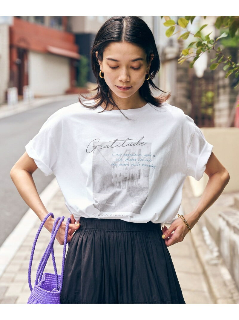 【WEB限定】＜at ease＞フォトグラフィック ショートスリーブ Tシャツ UNITED ARROWS green label relaxing ユナイテッドアローズ グリーンレーベルリラクシング トップス カットソー・Tシャツ グレー[Rakuten Fashion]のサムネイル