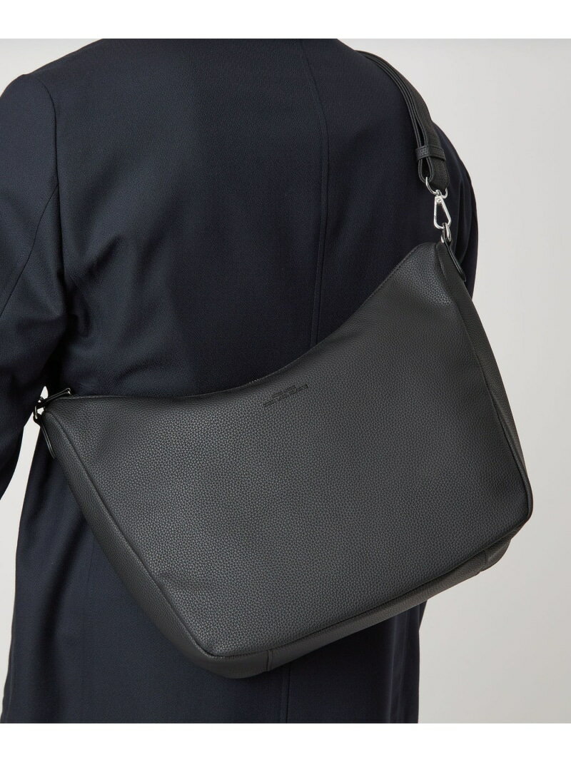樂天商城 - シボ レザーライク 2WAY ショルダーバッグ UNITED ARROWS green label relaxing ユナイテッドアローズ グリーンレーベルリラクシング バッグ ショルダーバッグ グレー ブラック【送料無料】[Rakuten Fashion]