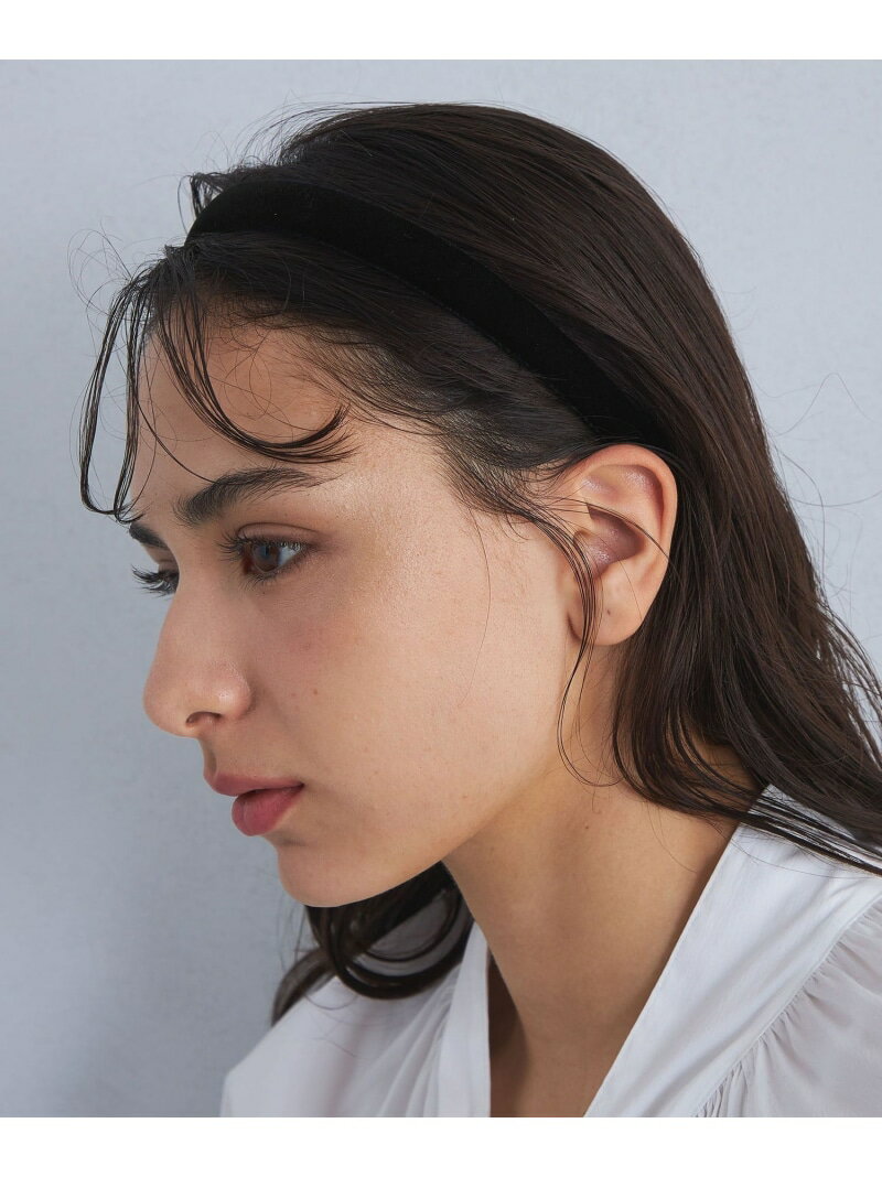 ベルベット カチューシャ UNITED ARROWS green label relaxing ユナイテッドアローズ グリーンレーベルリラクシング ヘアアクセサリー カチューシャ・ヘアバンド ブラック[Rakuten Fashion]
