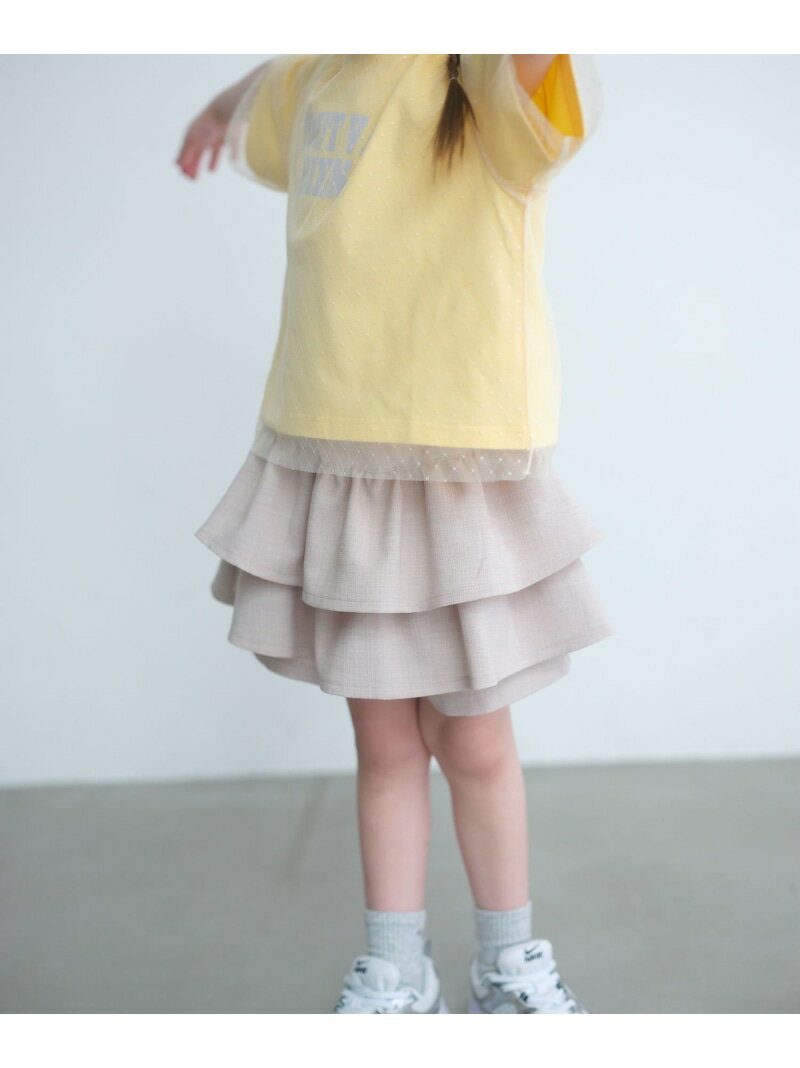 樂天商城 - リネンライク フリル キュロット / キッズ 100cm-130cm UNITED ARROWS green label relaxing ユナイテッドアローズ グリーンレーベルリラクシング パンツ その他のパンツ ベージュ グリーン[Rakuten Fashion]