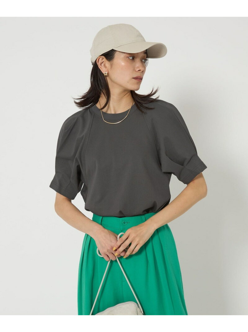 【SALE／50%OFF】フォルムスリーブ プルオーバー カットソー UNITED ARROWS green label relaxing ユナイテッドアローズ グリーンレーベルリラクシング トップス カットソー・Tシャツ グレー ホワイト【RBA_E】[Rakuten Fashion]のサムネイル