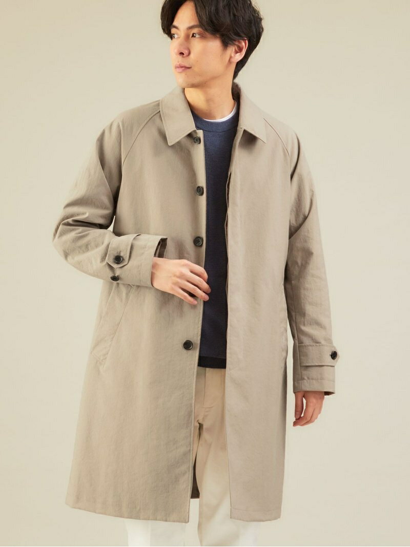 Nylon Oxford Raglan Coat 3225-139-3137: Beige