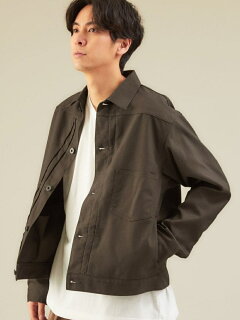 Hopsack Type-1 Jean Jacket 3225-155-3136: Dark Brown Hopsack Type-1 Jean Jacket 3225-155-3136: Dark Brown