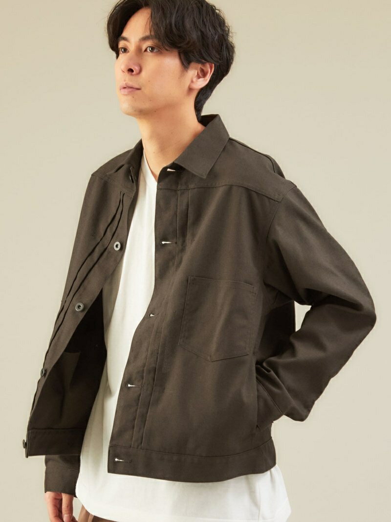 Hopsack Type-1 Jean Jacket 3225-155-3136: Dark Brown