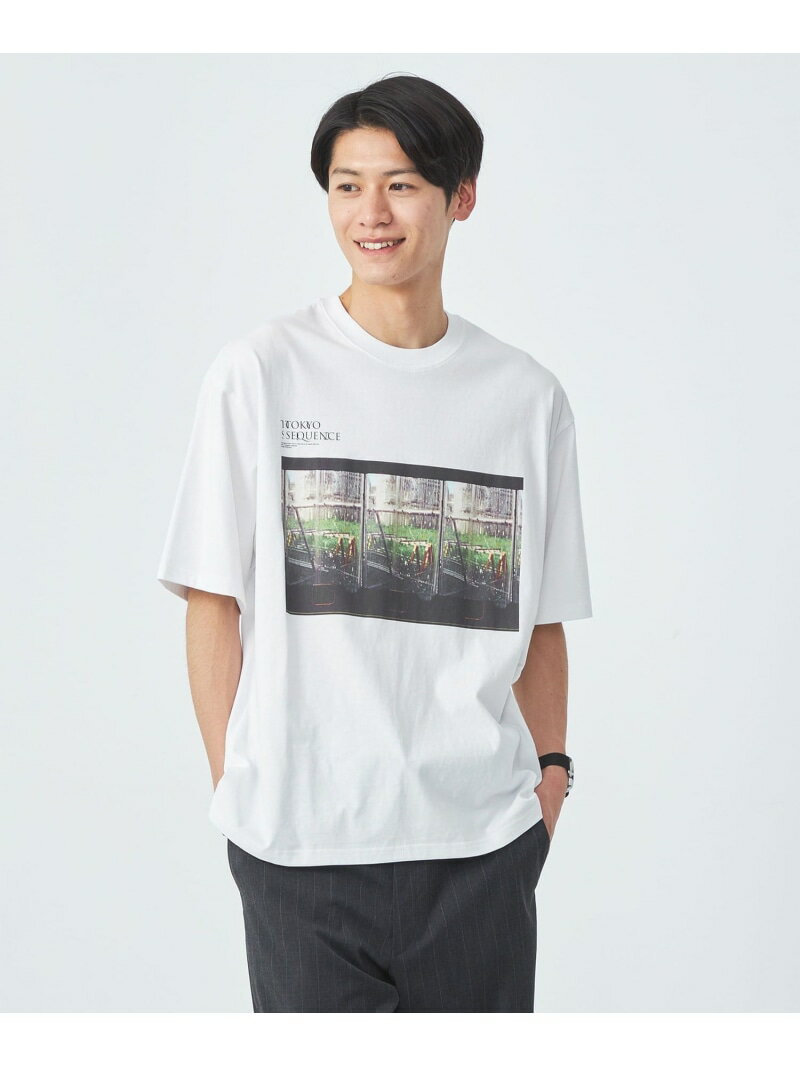 ＜TOKYO SEQUENCE*FRUIT OF THE LOOM＞GLR プリントTシャツ UNITED ARROWS green label relaxing ユナイテッドアローズ グリーンレーベルリラクシング トップス カットソー・Tシャツ ホワイト レッド