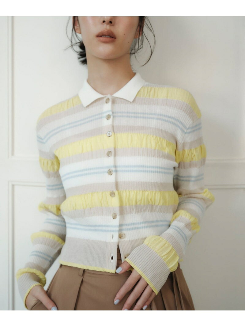 Rakuten - 【SALE／30%OFF】＜EMMEL REFINES＞EM HW マルチボーダー ニット EMMEL REFINES ユナイテッドアローズ グリーンレーベルリラクシング トップス ニット イエロー【RBA_E】【送料無料】[Rakuten Fashion]