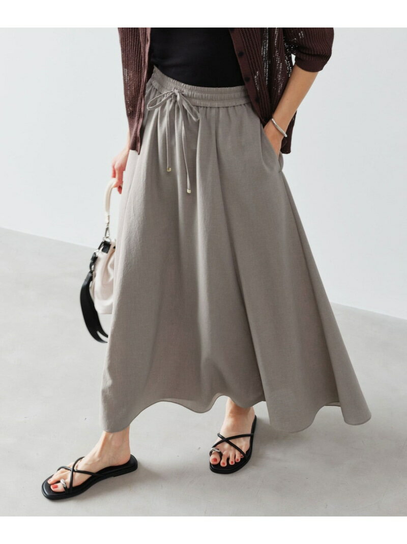 Rakuten - 【結論シリーズ】ドライクロス フレアスカート[size SHORT/TALLあり] UNITED ARROWS green label relaxing ユナイテッドアローズ グリーンレーベルリラクシング スカート ロング・マキシスカート ブラウン ブラック グレー【送料無料】[Rakuten Fashion]