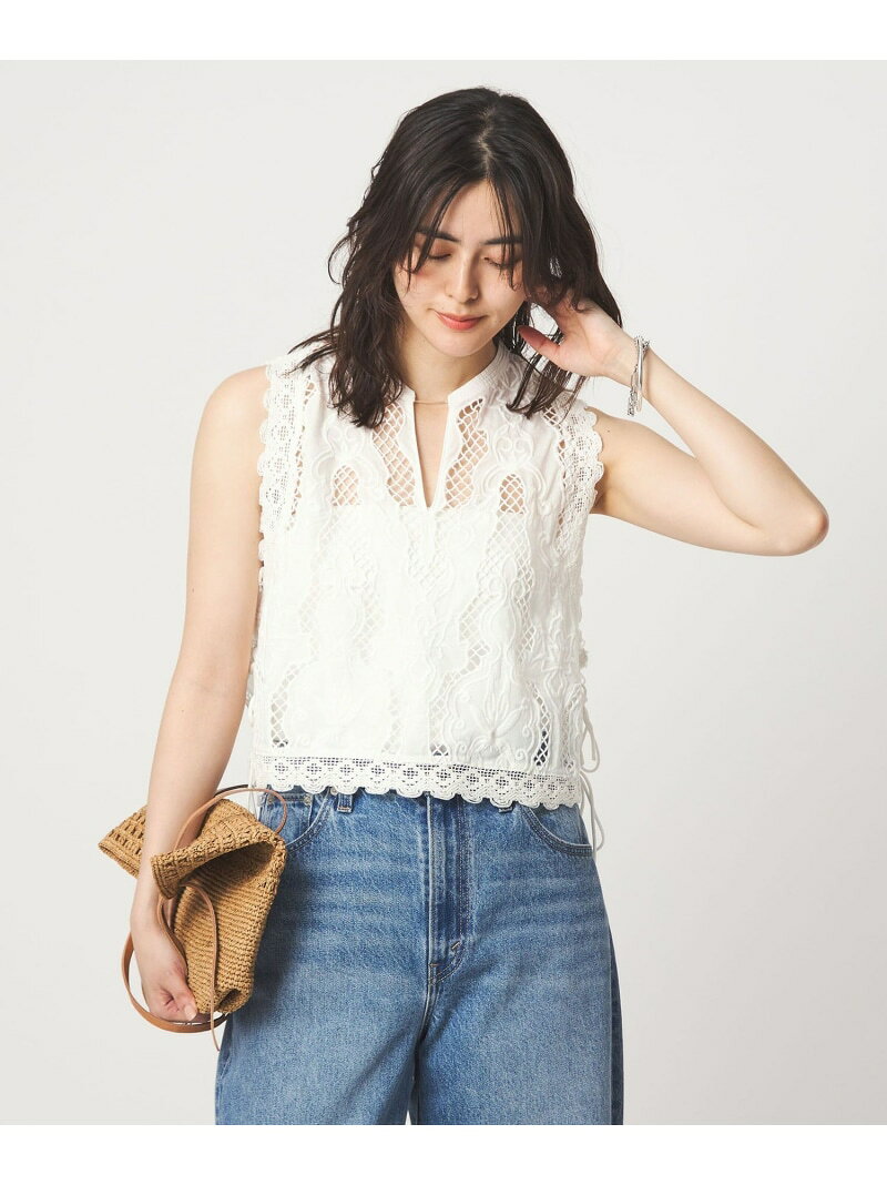 樂天商城 - エンブロイダリー ベスト UNITED ARROWS green label relaxing ユナイテッドアローズ グリーンレーベルリラクシング トップス ベスト・ジレ ブラック ホワイト【送料無料】[Rakuten Fashion]