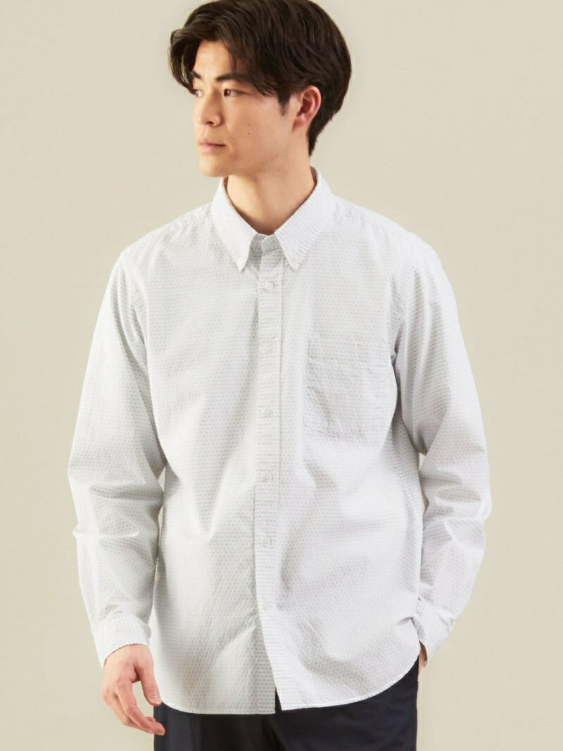 【SALE／30%OFF】CSN 刺し子 ドット ボタンダウン 長袖 シャツ UNITED ARROWS green label relaxing ユナイテッドアローズ グリーンレーベルリラクシング シャツ/ブラウス 長袖シャツ ネイビー ホワイト【RBA_E】【送料無料】[Rakuten Fashion]