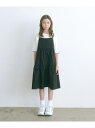 TJ テレコプルオーバー*ティアードワンピース セット 140cm-160cm UNITED ARROWS green label relaxing ユナイテッドアローズ グリーンレーベルリラクシング ワンピース・ドレス ワンピース ブラック