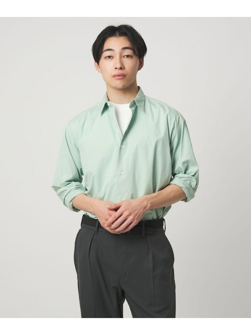 乐天商城 - 【SALE／25%OFF】コットン ブロード ガーメントダイ レギュラーカラー 長袖 シャツ UNITED ARROWS green label relaxing ユナイテッドアローズ グリーンレーベルリラクシング トップス シャツ・ブラウス ブルー【RBA_E】【送料無料】[Rakuten Fashion]
