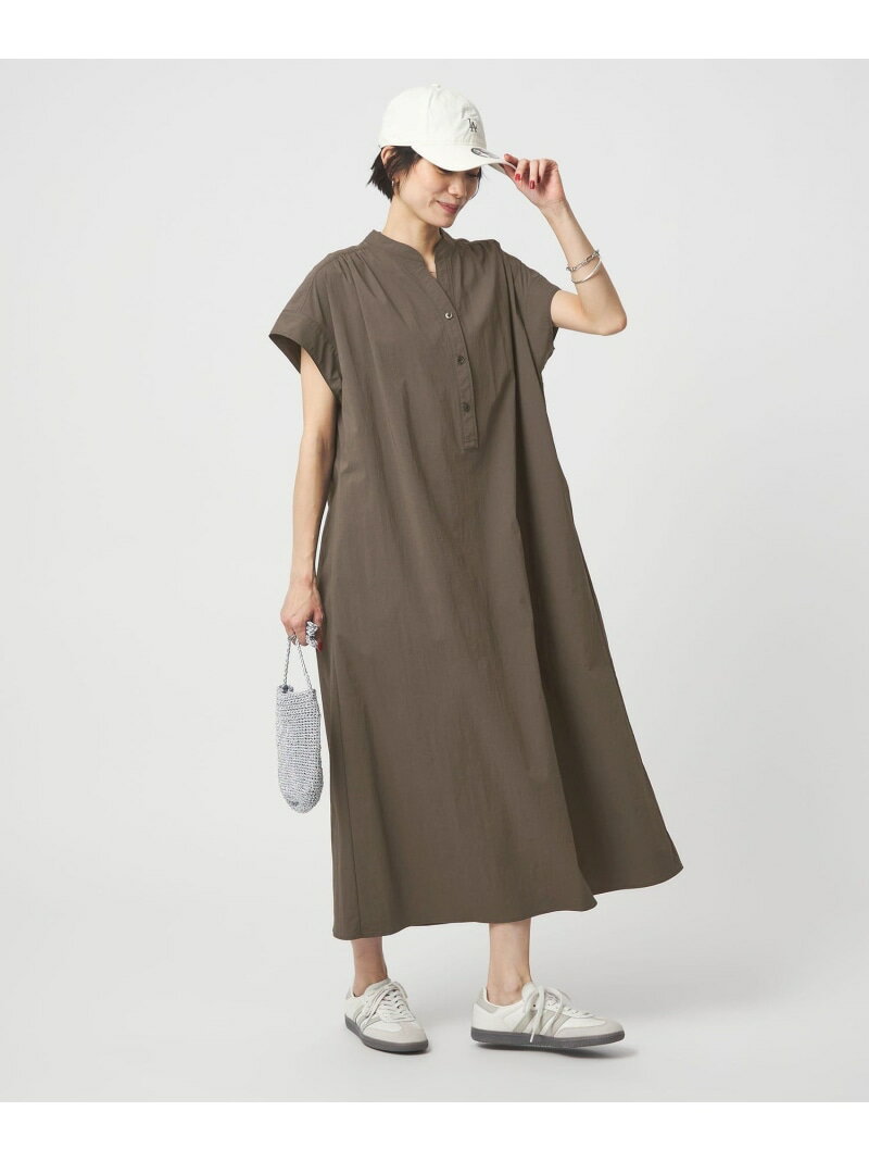 乐天商城 - [size SHORTあり]WONDER CLOTH スキッパー ワンピース UNITED ARROWS green label relaxing ユナイテッドアローズ グリーンレーベルリラクシング ワンピース・ドレス ワンピース ベージュ グレー【送料無料】[Rakuten Fashion]
