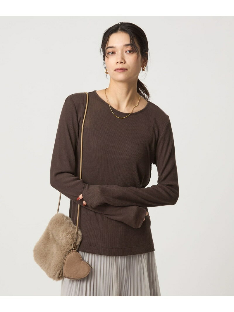 テレコ クルーネック プルオーバー UNITED ARROWS green label relaxing ユナイテッドアローズ グリーンレーベルリラクシング トップス カットソー・Tシャツ ブラウン グレー ブラック ホワイト【送料無料】[Rakuten Fashion]のサムネイル