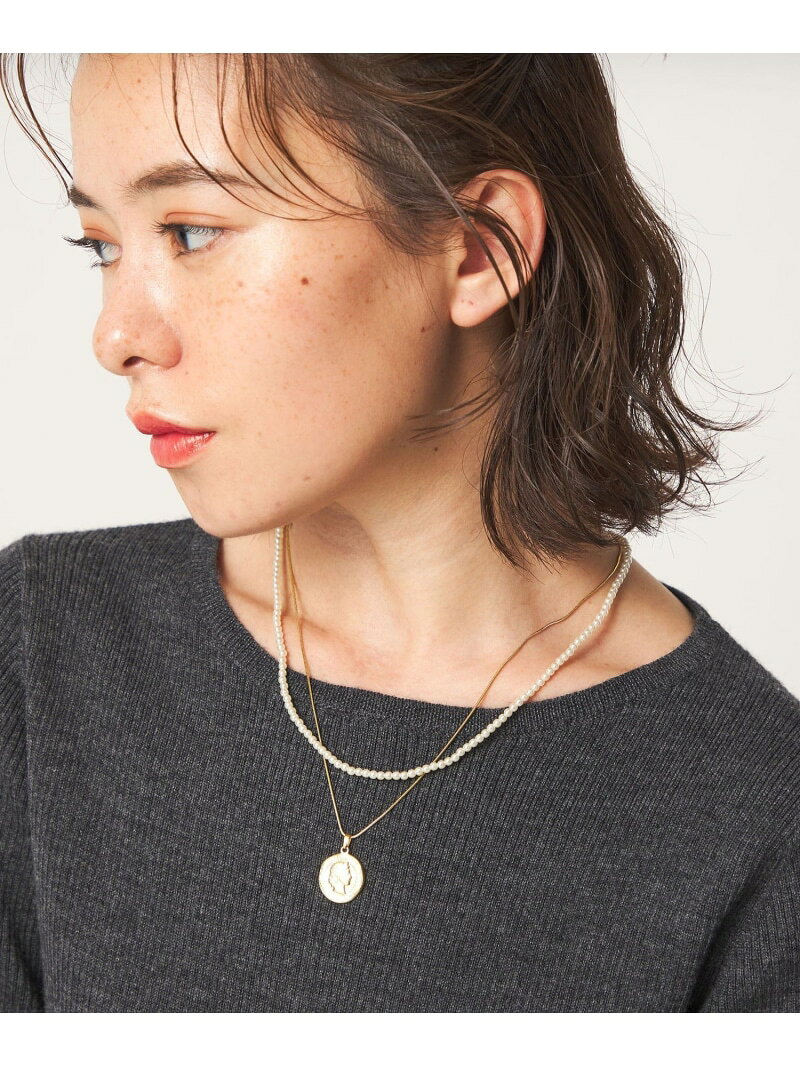 コイン&フェイクパールネックレス 3WAY UNITED ARROWS green label relaxing ユナイテッドアローズ グリーンレーベルリラクシング アクセサリー・腕時計 ネックレス ゴールド シルバー【送料無料】[Rakuten Fashion]