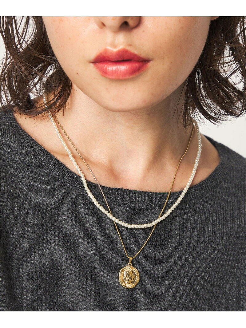 green label relaxingのコイン&フェイクパールネックレス 3WAY UNITED ARROWS green label relaxing ユナイテッドアローズ グリーンレーベルリラクシング アクセサリー・腕時計 ネックレス ゴールド シルバー【送料無料】[Rakuten Fashion]｜アングル3