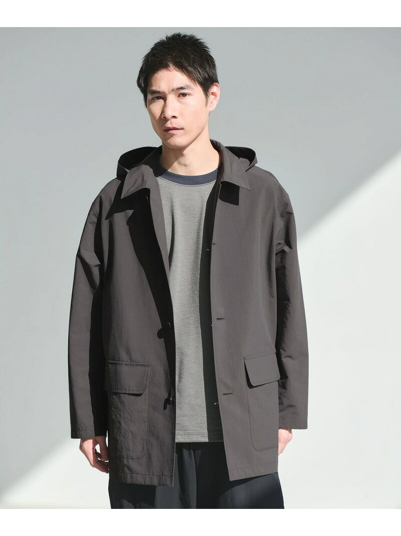 Rakuten - 【SALE／30%OFF】DICROS ミドル フード ステンカラー コート -撥水- UNITED ARROWS green label relaxing ユナイテッドアローズ グリーンレーベルリラクシング ジャケット・アウター ステンカラーコート ベージュ グレー【RBA_E】【送料無料】[Rakuten Fashion]