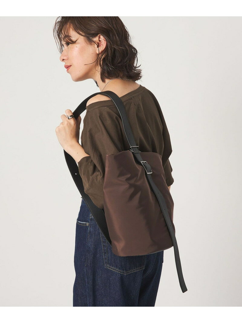 ＜スタイリスト 兵藤千尋さんコラボ・PARTE＞2WAY バケットバッグ 撥水 UNITED ARROWS green label relaxing ユナイテッドアローズ グリーンレーベルリラクシング バッグ ショルダーバッグ ブラウン ネイビー ブラック【送料無料】[Rakuten Fashion]
