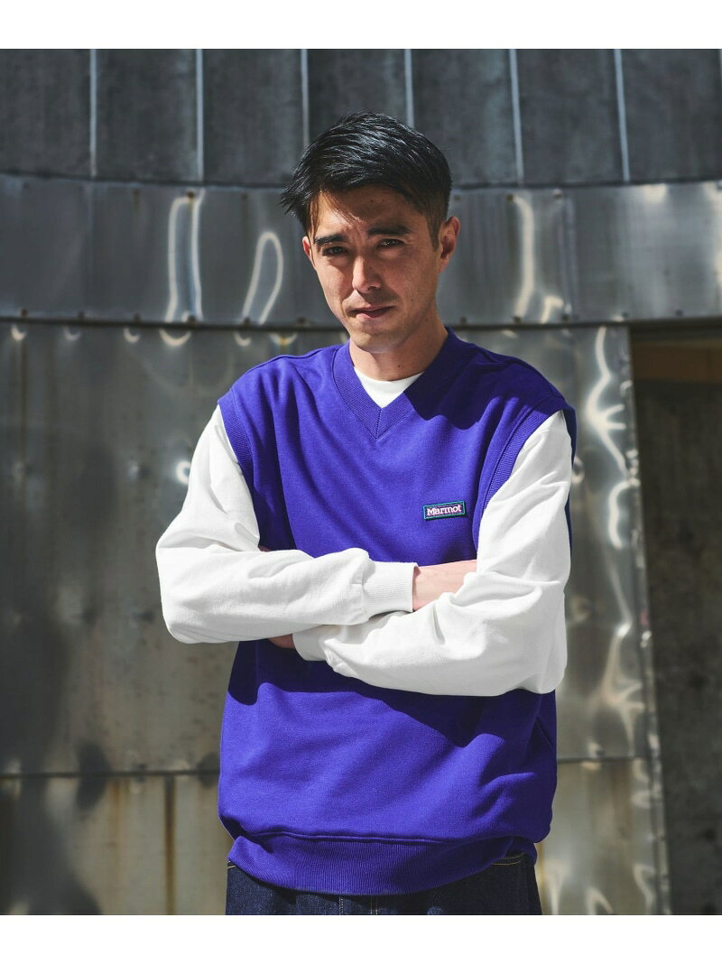 【SALE／10%OFF】【別注】＜Marmot＞GLR スタビリティ スウェット ベスト UNITED ARROWS green label relaxing ユナイテッドアローズ グリーンレーベルリラクシング トップス ベスト・ジレ ブラック グレー パープル【RBA_E】【送料無料】[Rakuten Fashion]