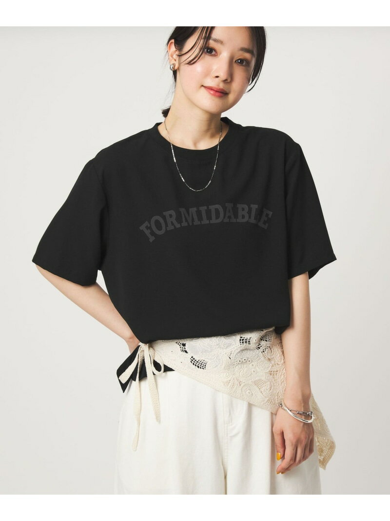 樂天商城 - 【WEB限定】＜at ease＞ジョーゼット プリント カットソー 吸水速乾 UNITED ARROWS green label relaxing ユナイテッドアローズ グリーンレーベルリラクシング トップス カットソー・Tシャツ ブラック ホワイト ベージュ【送料無料】[Rakuten Fashion]