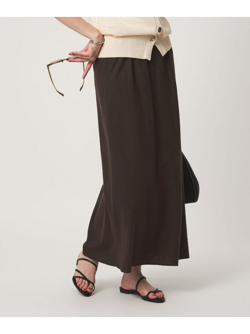 樂天商城 - BREEZE LINEN ブリーズリネン ナロー スカート UNITED ARROWS green label relaxing ユナイテッドアローズ グリーンレーベルリラクシング スカート その他のスカート グリーン ブラウン【送料無料】[Rakuten Fashion]